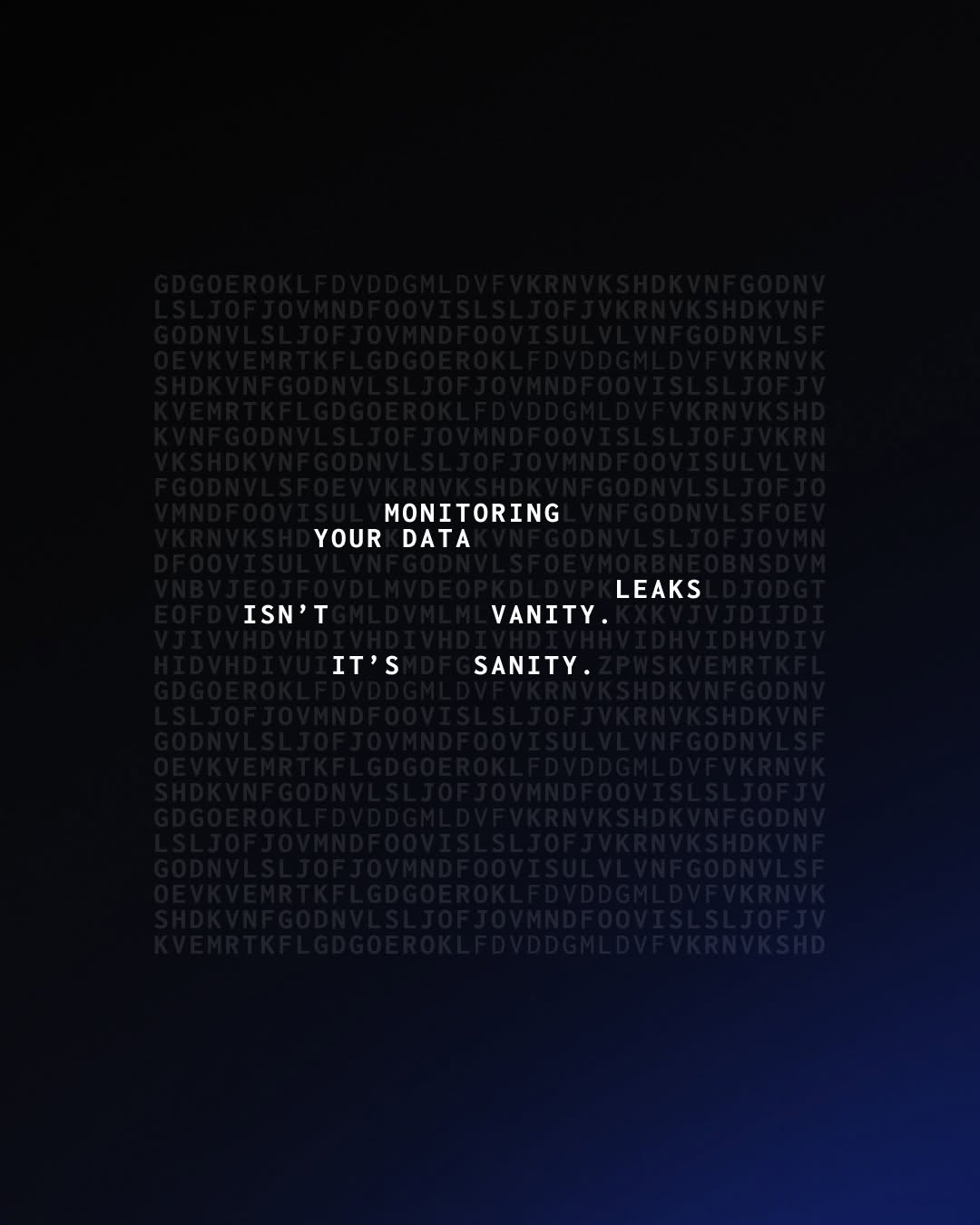 Dark Web Monitor · 'Sanity check'
